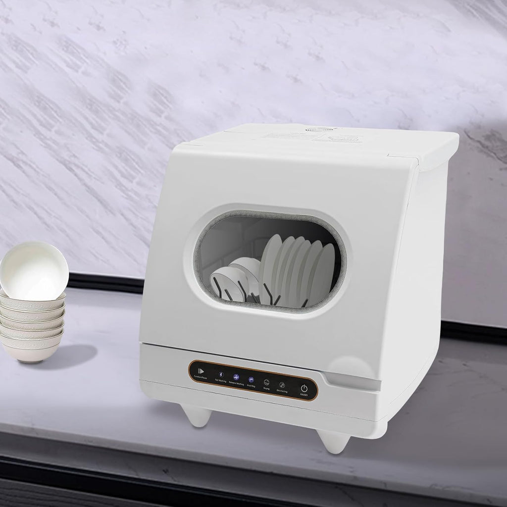 Countertop Dishwasher Portable, 12-Spray Countertop Dishwasher for Apartments & RV