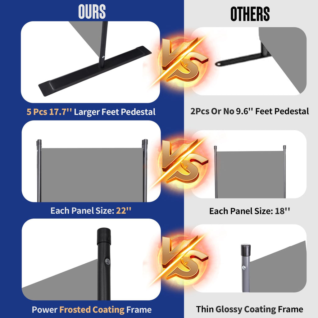 8 Panel Folding Privacy Screen, 14.67ft Wide Partition Room Dividers Panel