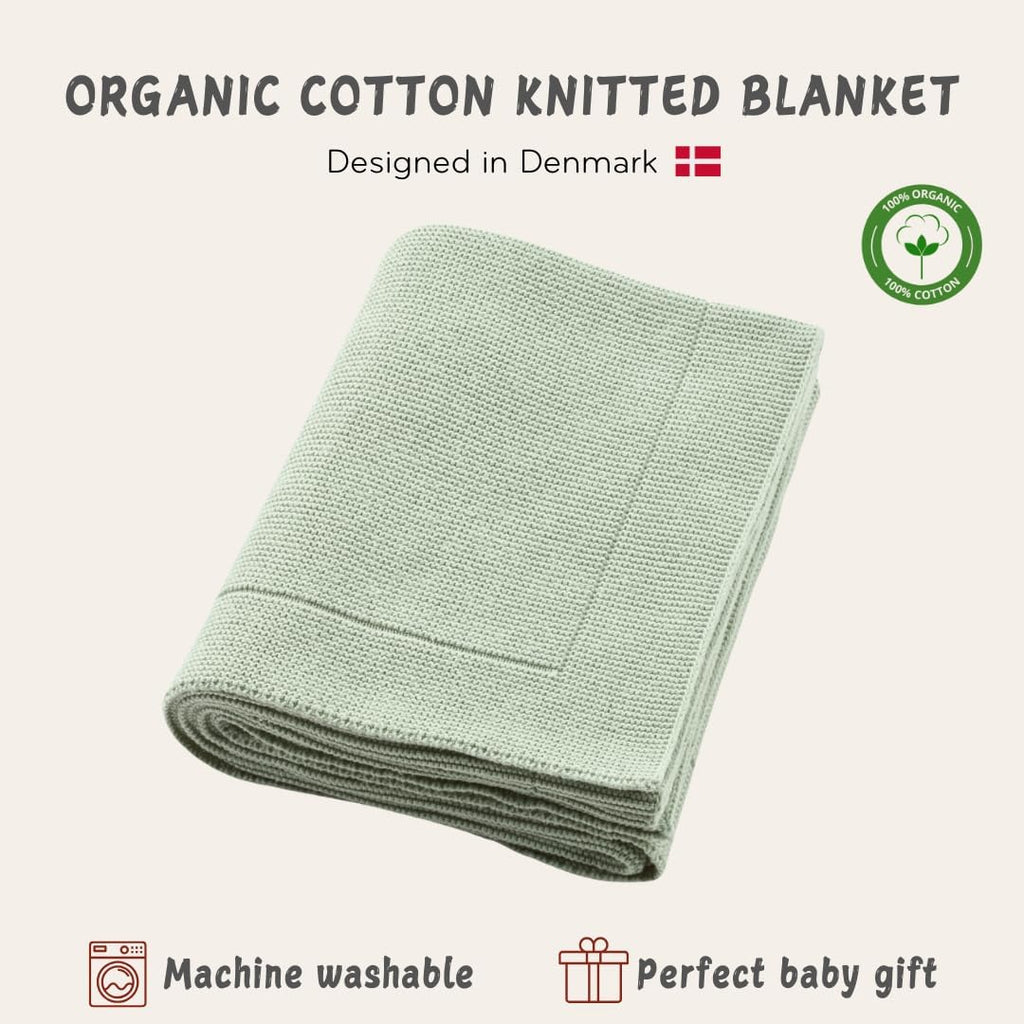 Ultra Soft Knit Baby Blanket - 100% Organic Cotton, Newborn Quilt