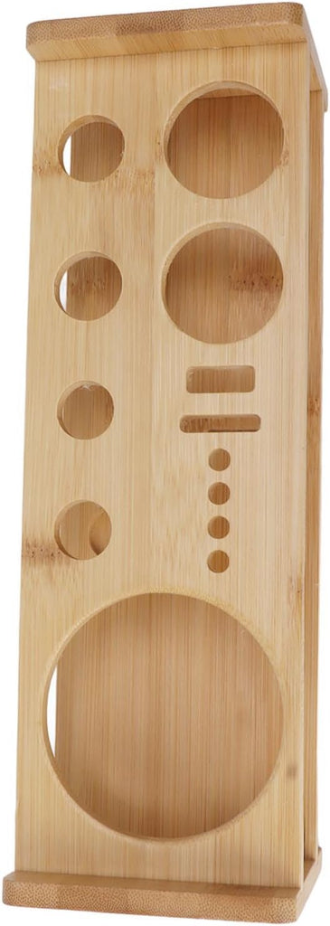 Bartender Kit Stand, Bartending Tool Storage Holder, Large Capacity Space Saving Wood Bar Tool Organizer with Tiered