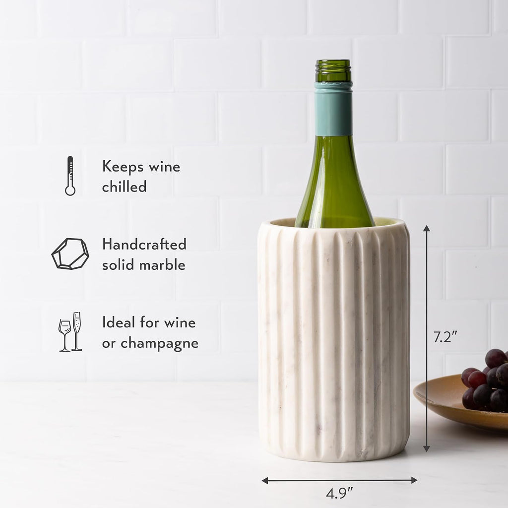 Marble Wine Chiller, Champagne Bottle Holder, Cooler Bucket