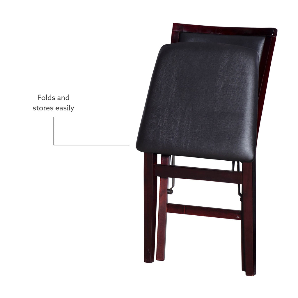 Keira Pad Folding Chair, Set of 2, Engineered Wood