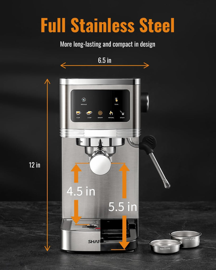Espresso Machine 20 Bar, Professional Espresso Machine with Milk Frother and Touchscreen, Expresso Coffee Machines