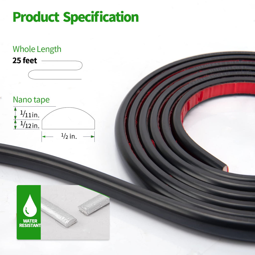 25 ft Peel and Stick Trim, Molding Trim for Walls, Edges, Borders, Backsplash Tiles, Flexible and Self Adhesive Trim