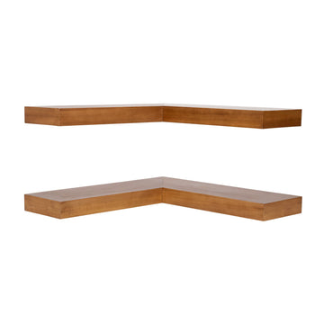 Havlock 26 Inch Modern Two-Piece Corner Shelves Set