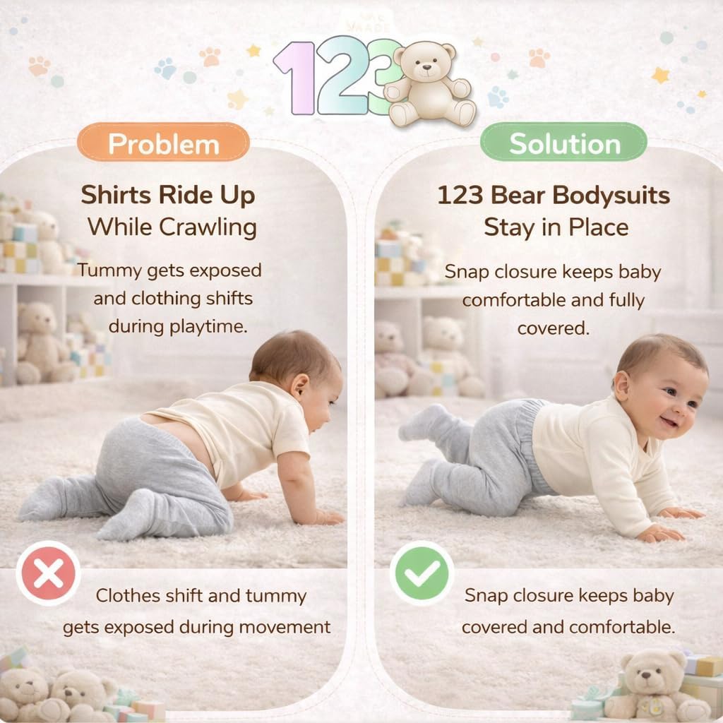 Baby Long-Sleeve Bodysuits Multipack, Boy Girl, to