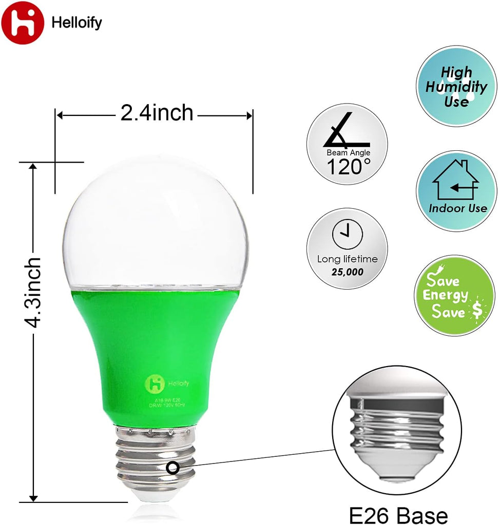 A19 LED Plant Grow Light Bulb, 9W, Equivalent 100W, DIY Horticulture & Indoor Gardening, Growing Light for Indoor