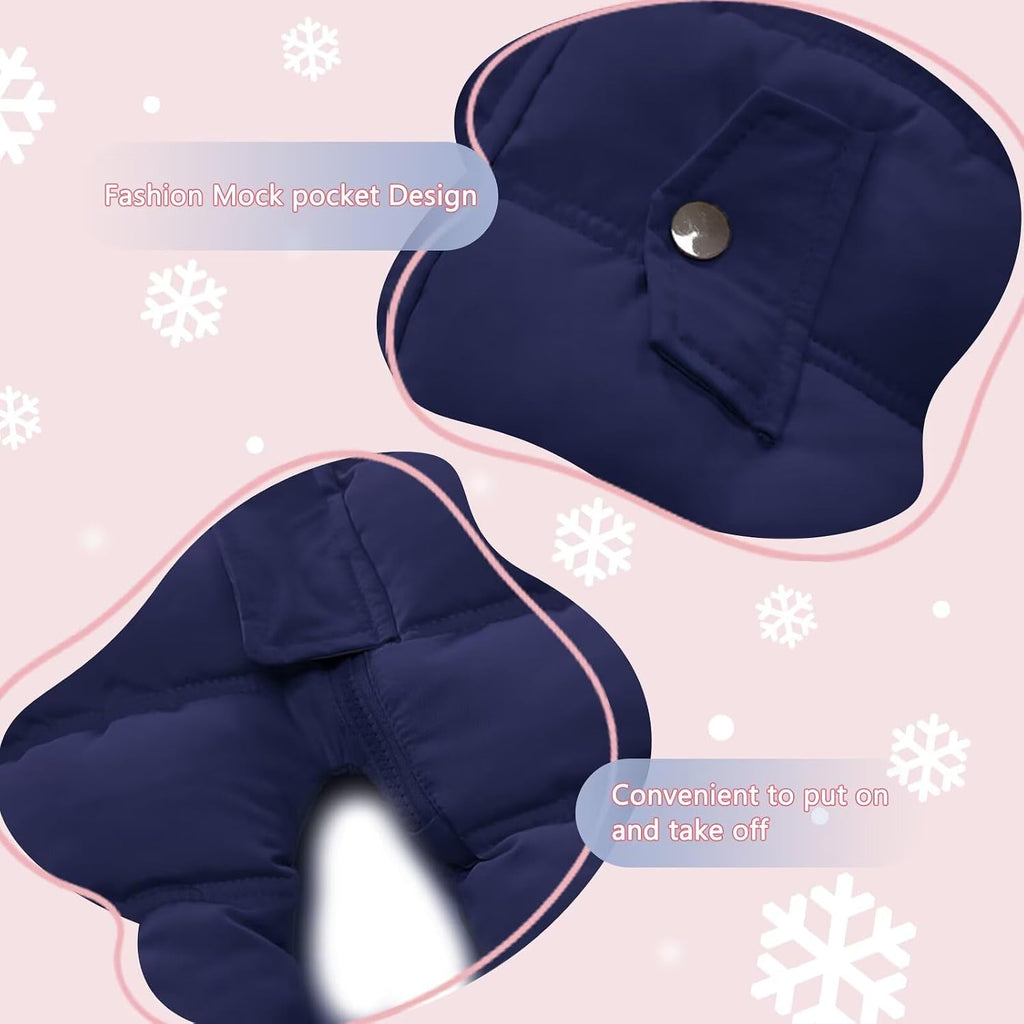 Baby Boys Girls Snowsuit Infant Toddler Cute Down Jackets Hooded Coat