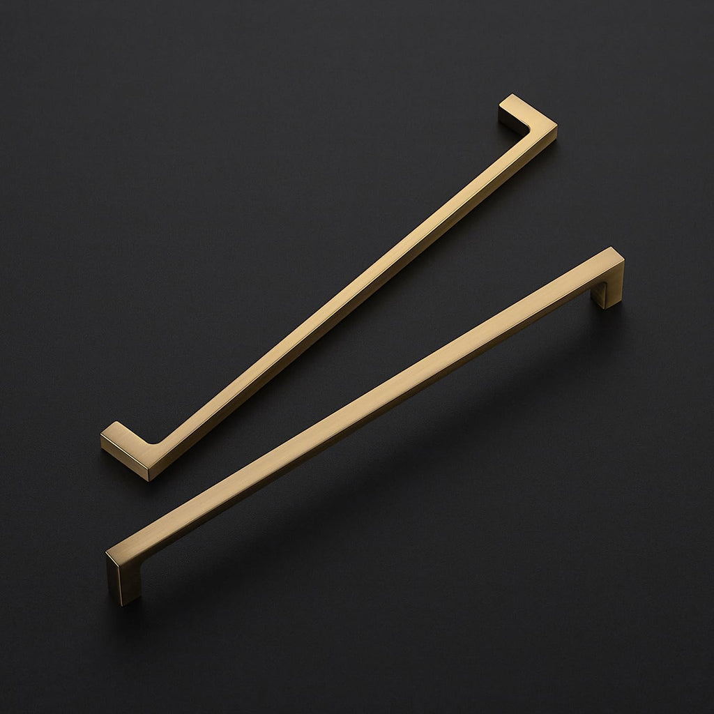 Champagne Bronze Kitchen Square Cabinet Handles 10 Inch 10 Pack