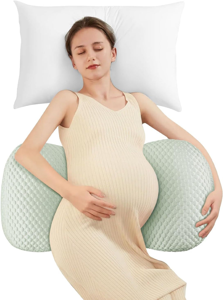 Memory Foam Pregnancy Pillow Maternity Wedge Pillow for Side Sleeper