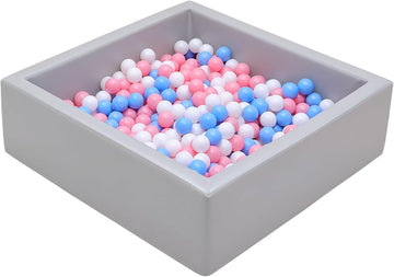 Leather Foam Ball Pit for Toddlers: Waterproof Baby Ball Pit with Soft Memory Foam - Large Soft-Play Set for Baby
