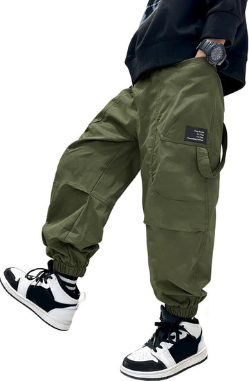 Boys Baggy Cargo Jogger Pants for Kids