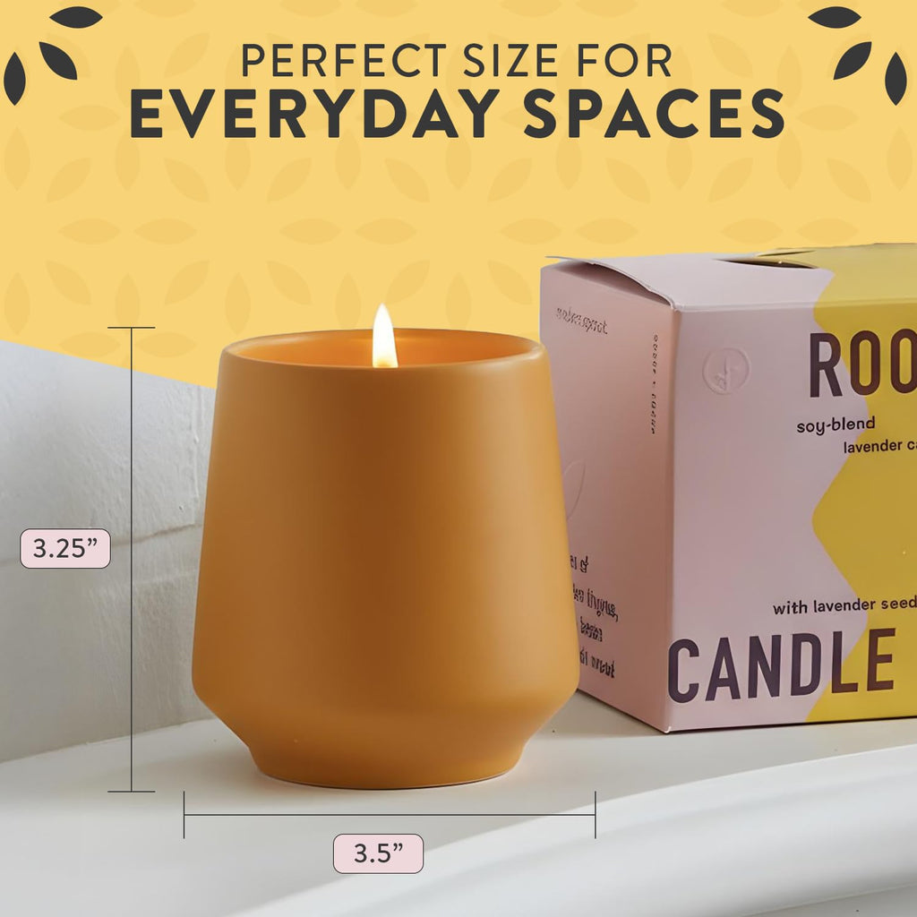 Soy Candle Planter - Grows Lavender - Cedarwood Scent - 6 oz