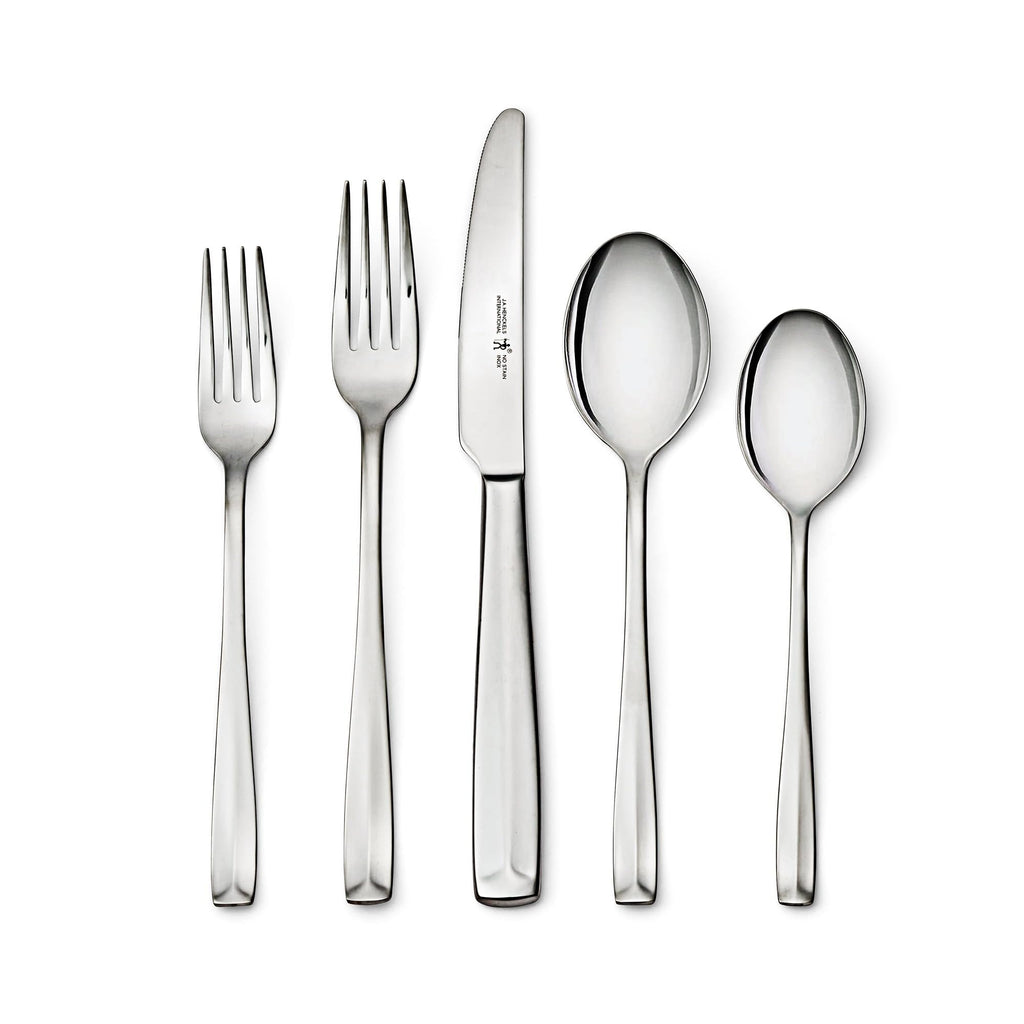 Lani 65-Piece Flatware Set, 18/10 Stainless Steel, Silver