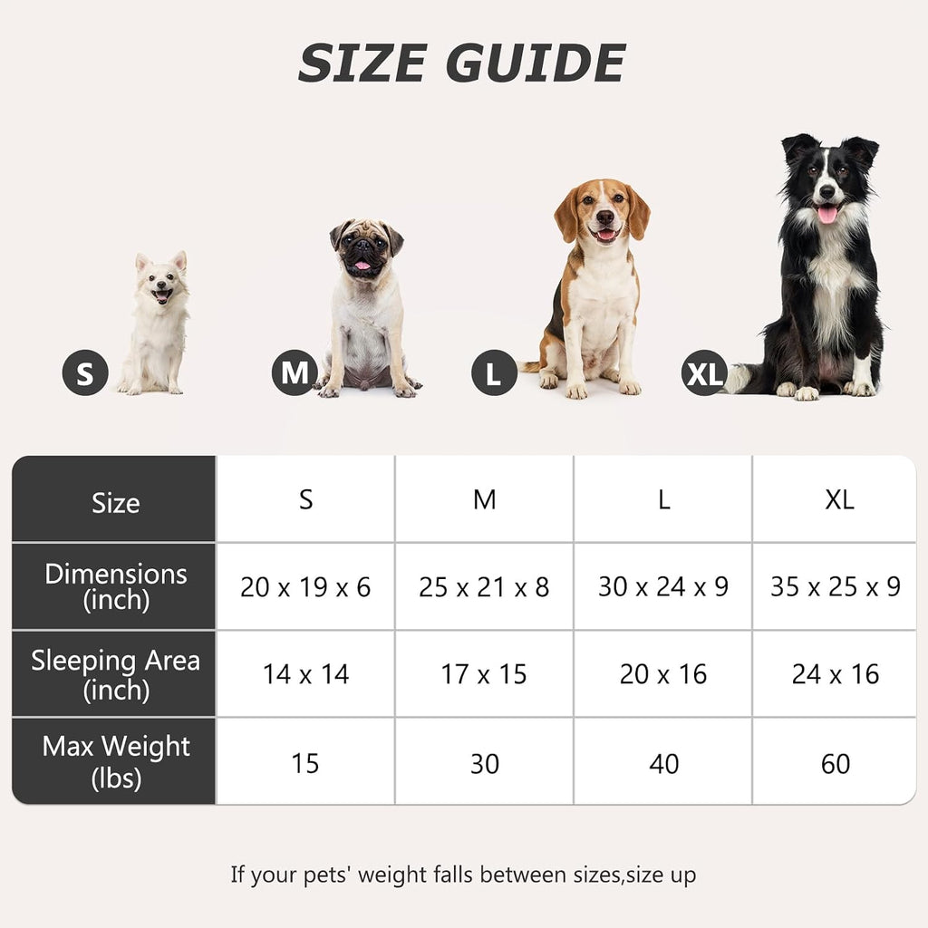 Dog Beds for Medium Dogs Washable, Calming Pet Bed Medium Size Dog, Soft Rectangle Pet Beds Sofa Cuddler, Orthopedic