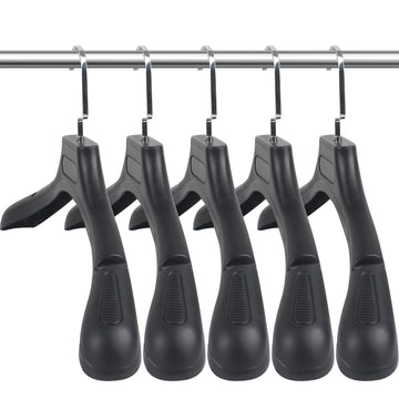 Suit Hangers for Men 40 Pack, Extra Wide Suit Hanger Non Slip Width 17.7", Thick Plastic Coat Hangers Black with