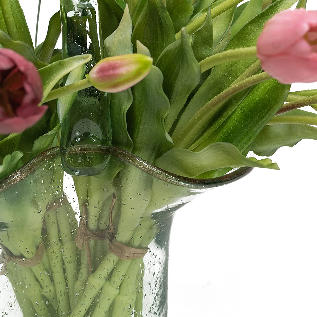 40Pcs Artificial Tulips, Soft Touch Realistic Latex Tulips Bouquet Wedding Party Garden Decor, Fake for Dining Table