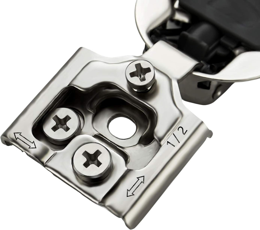 10 Pack 5 Pairs 1/2 inch Overlay Soft Close Hinges Hinges Satin Nickel Hidden Hinges Stainless Steel Concealed Hinge