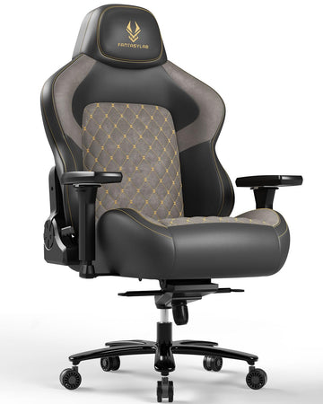 Big and Tall Gaming Chair with Metal Base Memory Foam Lumbar 4D Adjustable Armrest Gaming Chair for Heavy
