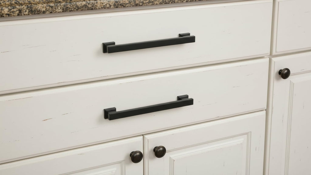 3" Matte Black Cabinet Pulls and Handles 10 Pack, AL3061MB