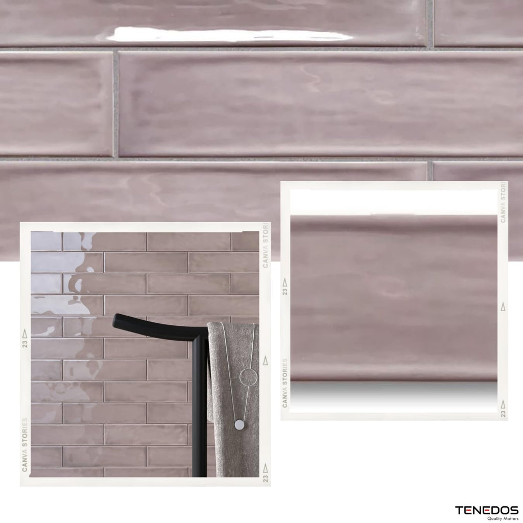 Larissa 3x12 Thistle Lavender Glossy Ceramic Subway Tile-12.6 Sqft
