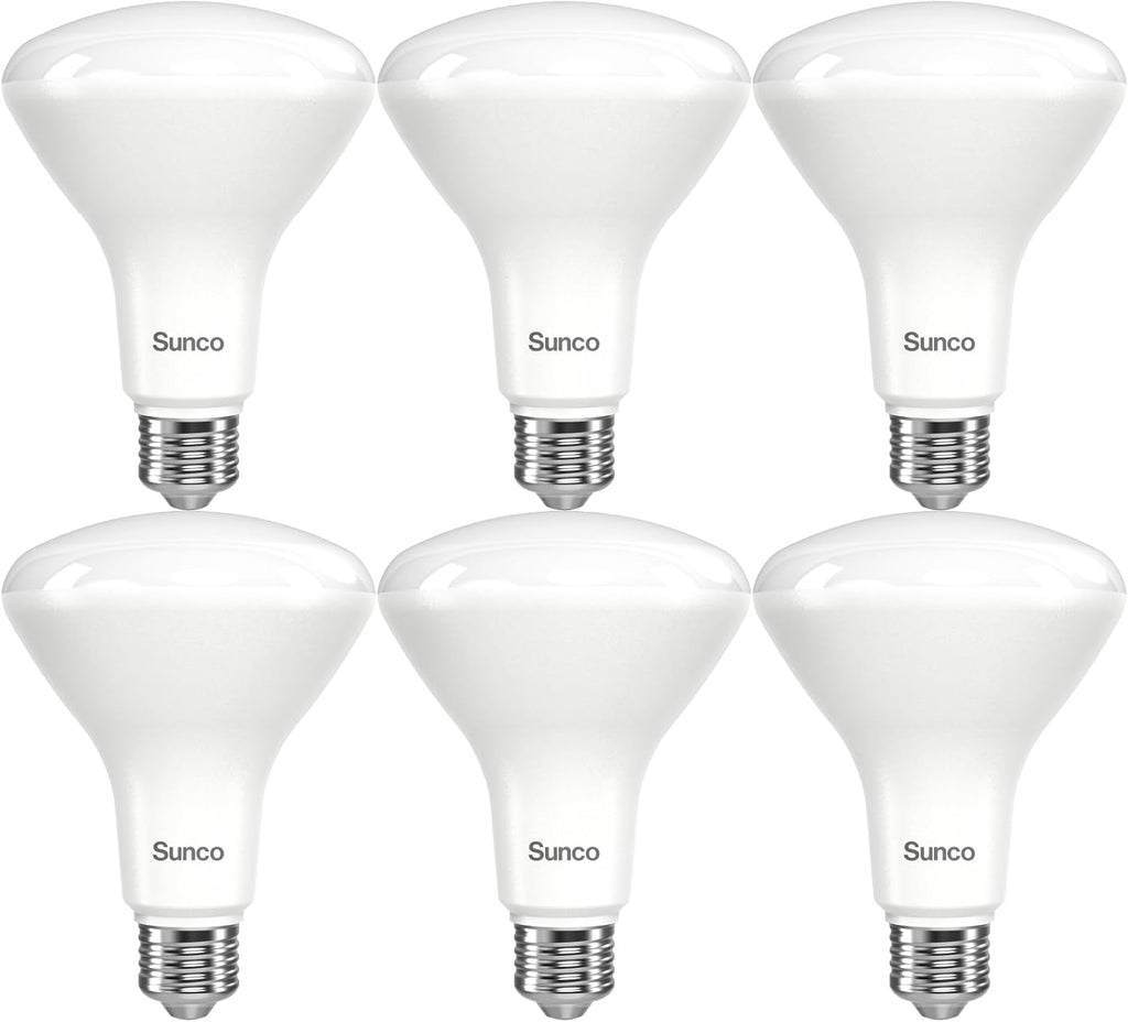 6 Pack BR30 LED Bulbs, High Output 1200 Lumens, Indoor Flood Lights, 11W Equivalent 65W, 3000K Warm, E26 Base