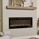 Smart Electric Fireplace-The Sideline 50" Wide-in Wall Recessed - 30 Realistic Ember Color/Flame Options - 1,500W Heater w/Thermostat - Log & Crystal Hearth Options - Alexa/WiFi Enabled A132-B00H3RI32U