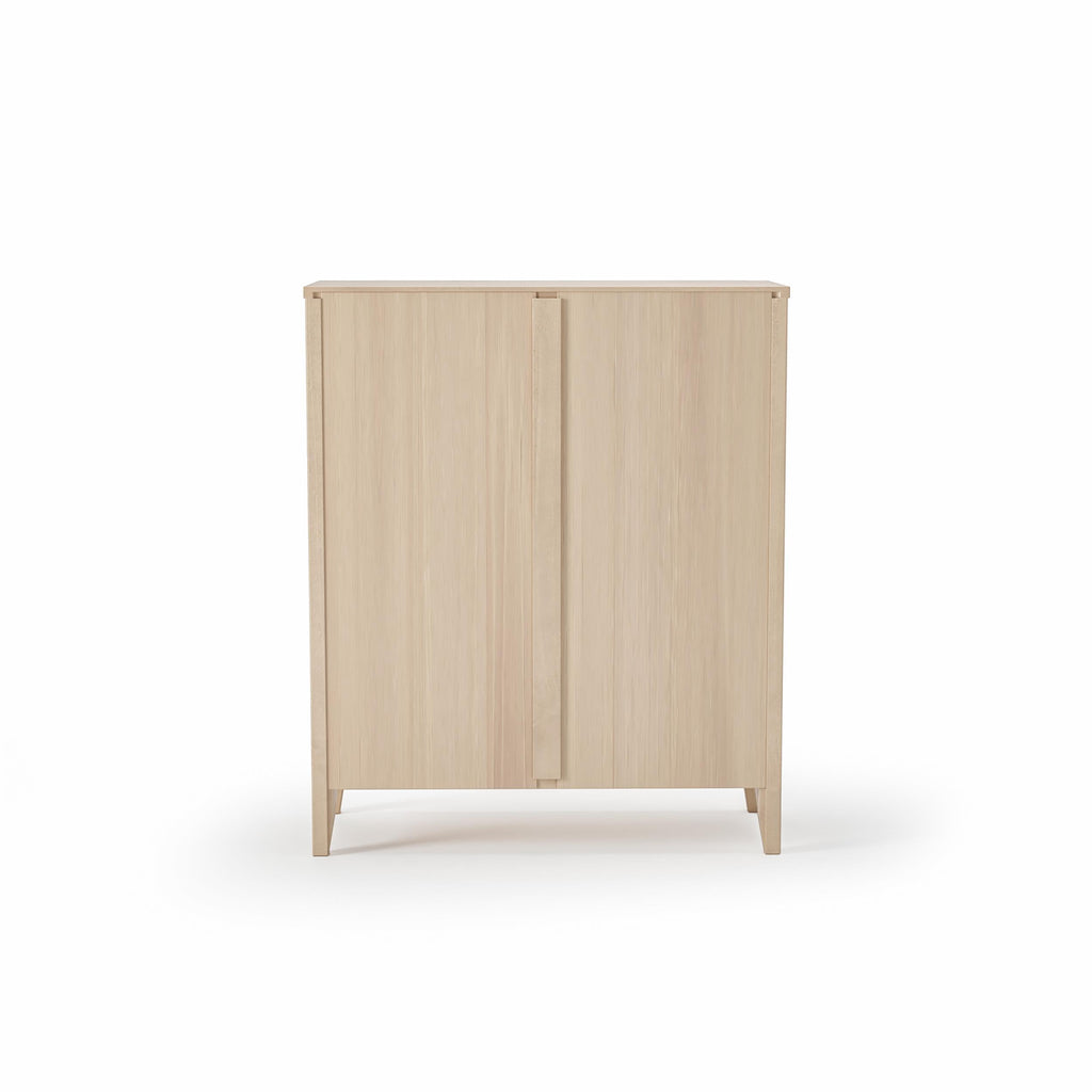 Shaker Style 3 Shelf Bookcase/Solid Wood / 36" High/Adjustable Shelving/Closed Back/Display Bookshelf, Light Oak