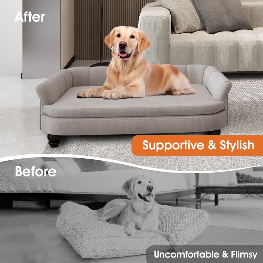 Dog Couch Sofa Bed, Comfortable Pet Sofa for Large and Medium Dogs, Soft Velvet Cushion, Durable Pet Furniture