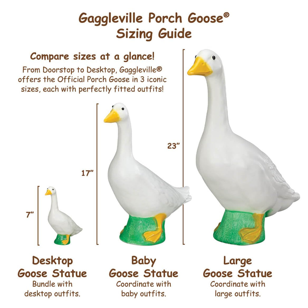Official Gaggleville Porch Goose Baby Statue - Charming 17" Outdoor