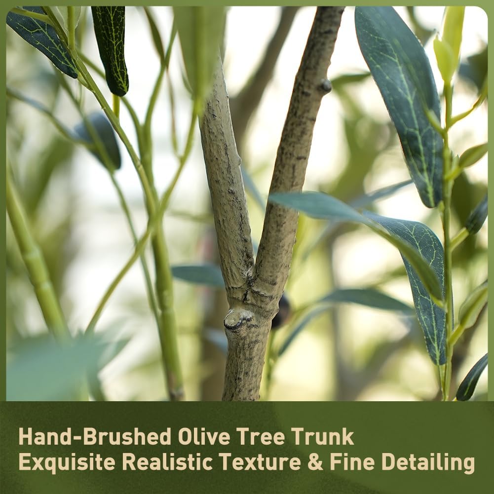 6ft Olive Tree Artificial Indoor,Tall Faux Olive Tree