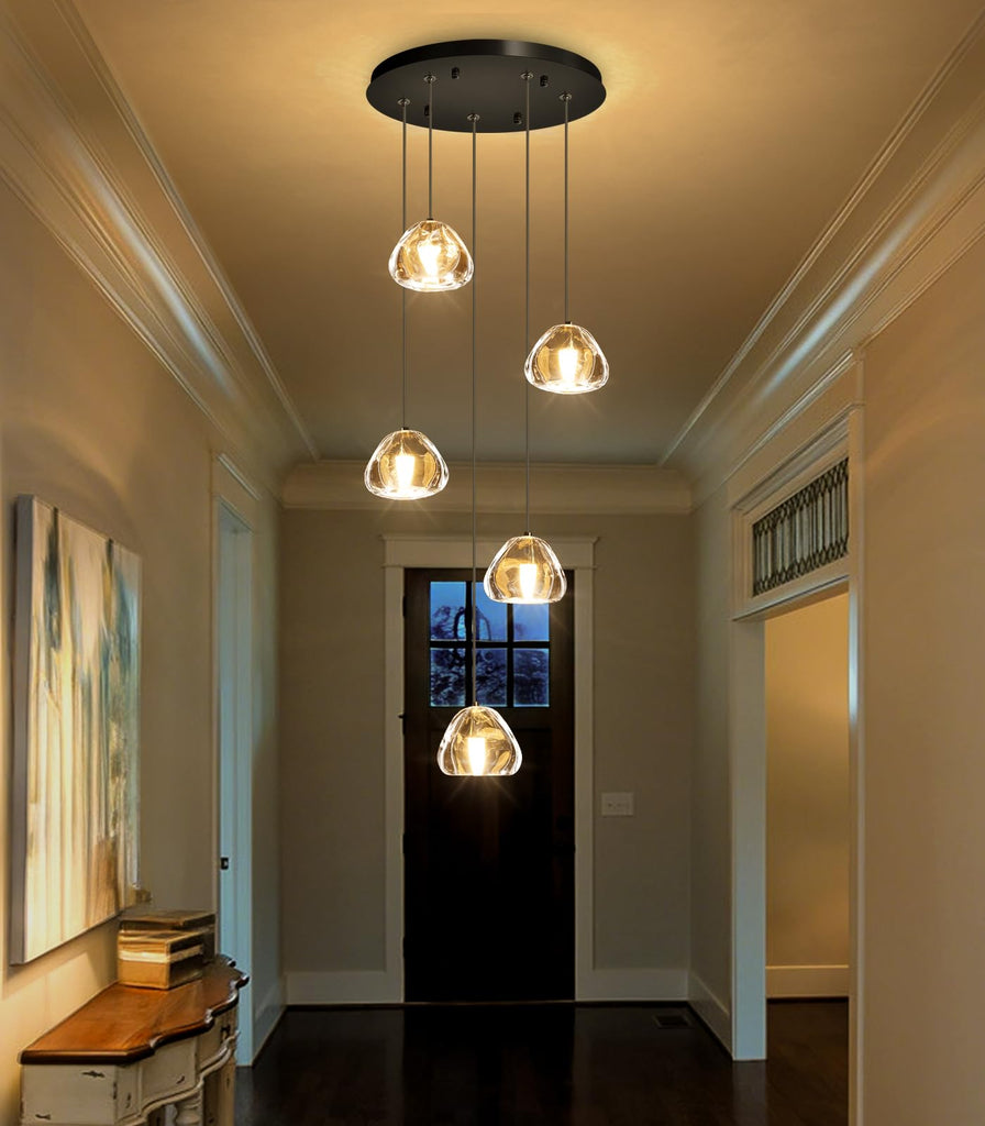 Modern Glam Chandelier LED Kitchen Pendant Lights Island Lighting Remote Dimmable Fixtures Bubble Crystal Floating