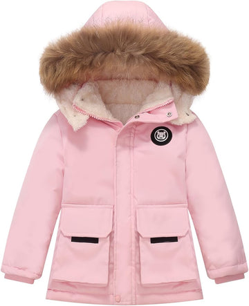 Toddler Winter Coat Baby Jacket Snow Hoodie Puffer Fleece Clothes
