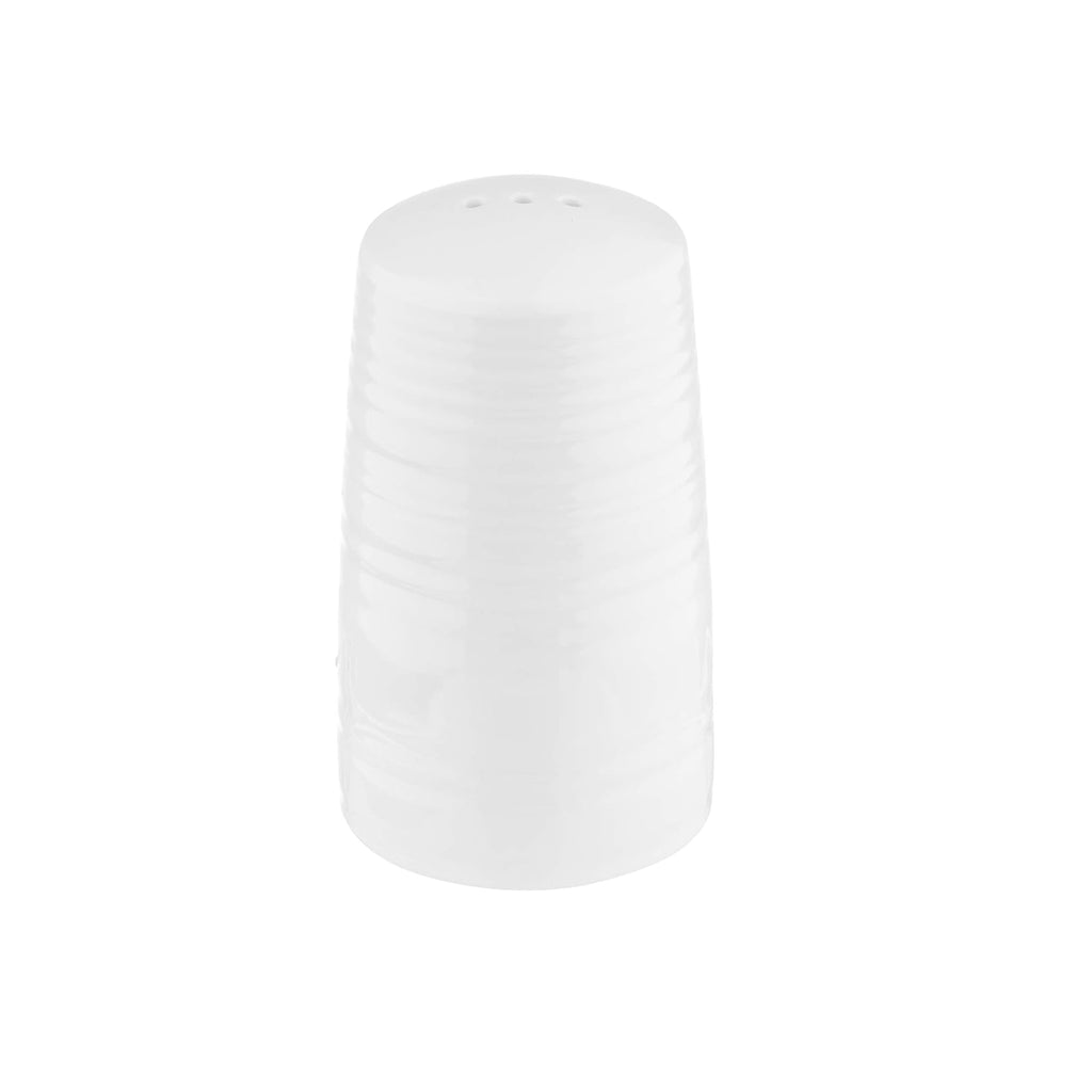 10413 Salt & Pepper Shaker Set, Pulito Collection, 1.25 oz, 2" Dia x 3.375" H, White Melamine with Textured Finish