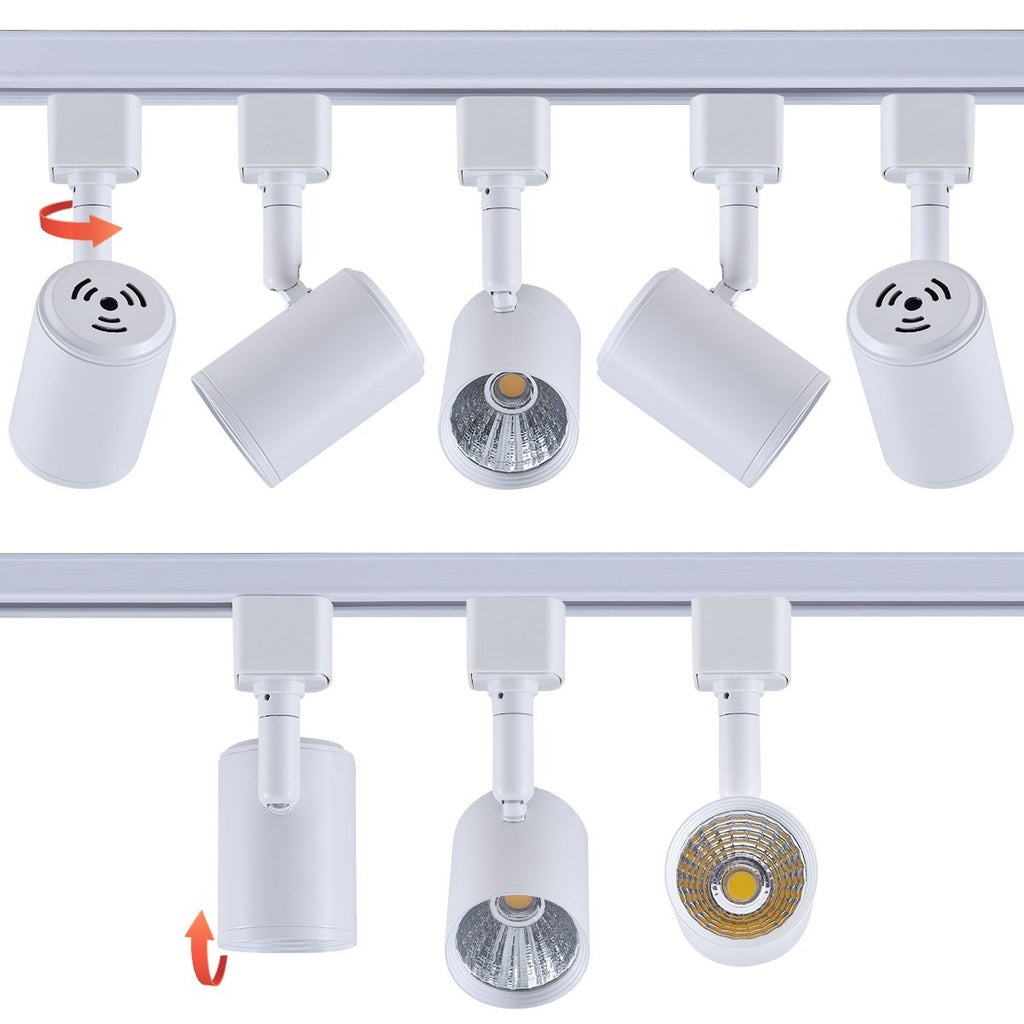 6 Pack H Type White LED Track Lighting Heads 6.5W 3000K Warm White