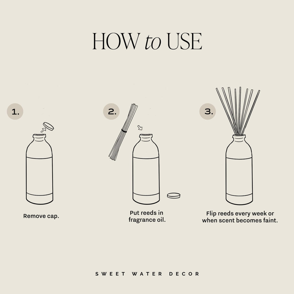 Spa Day Reed Diffuser Set - Sea Salt, Jasmine, Wood, and Cream Scented Diffuser - Relaxing Spa Scent Diffusers, Long