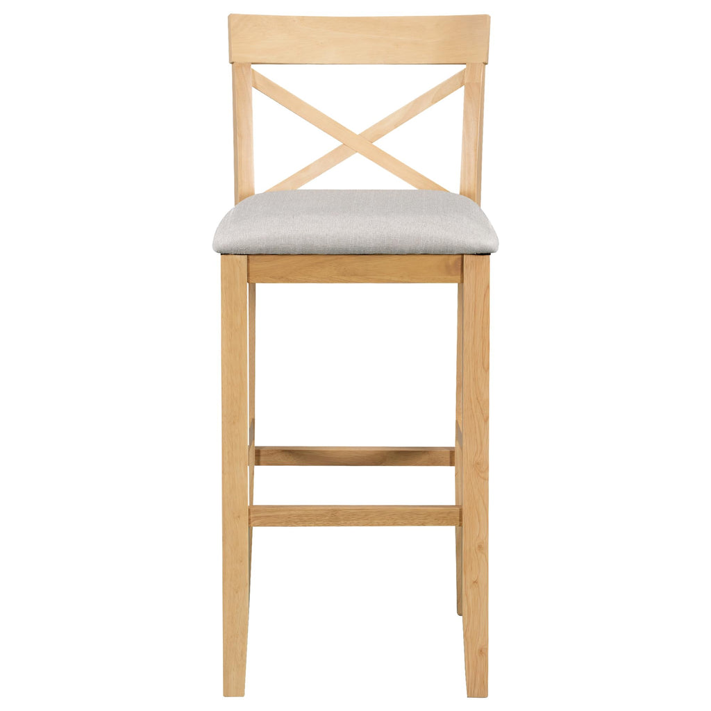 3 Piece Pub Table and Chair Set, Small Wood Counter Height Bar Table Set for 2, Breakfast Nook Table Set, 3 Piece