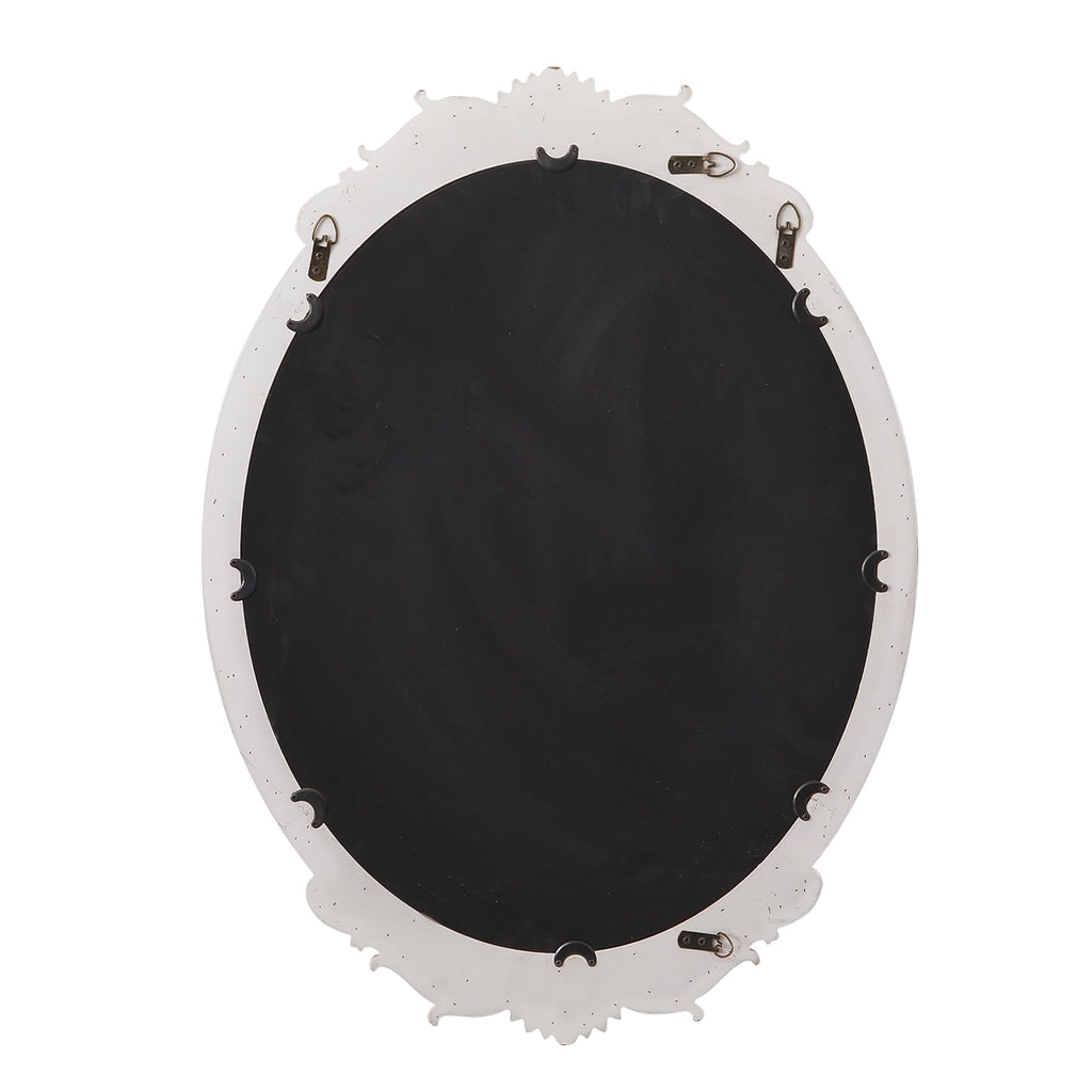 Vintage Oval Mirrors for Wall 30 X 22 Inch, Distressed White