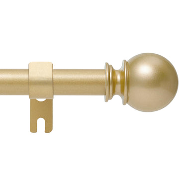 Gold Curtain Rod for Windows 66 to 120 Inch, 5/8 Inch Diameter Adjustable Curtain Rods With Brackets, Heavy Duty Easy