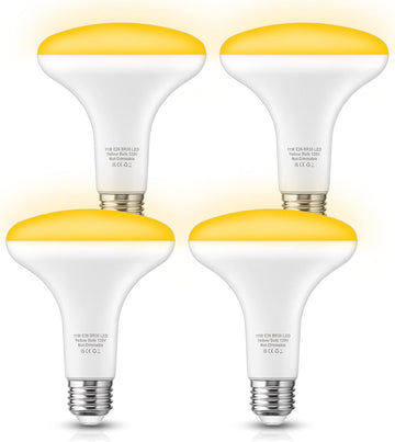 BR30 Yellow Bug Light Bulb 100W Equivalent 11W, 900LM E26 Base Not-Dimmable