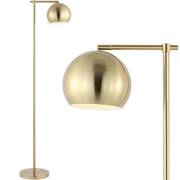Eva Modern Contemporary Floor Lamp 58.5" Metal, Brass Gold