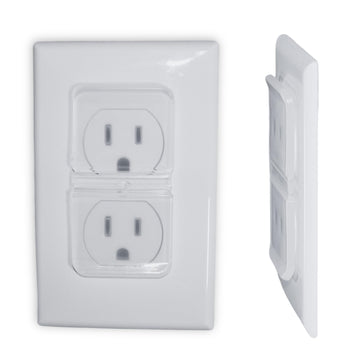 Clear Double Outlet Covers Baby Proofing (20 Pack, 40 Sockets) | Baby Proof Plug Covers for Electrical Outlets | Safe