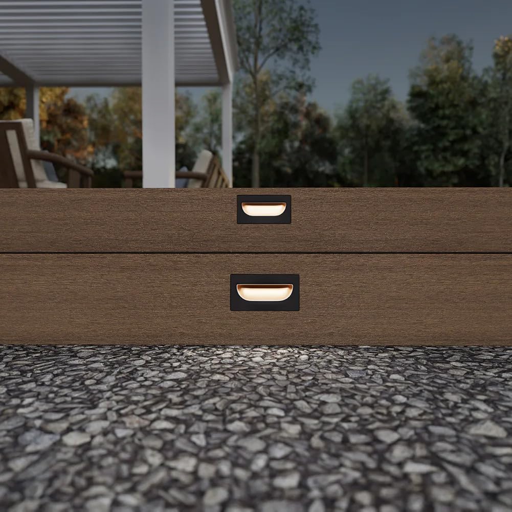 Recessed LED Stair Riser Light - Black