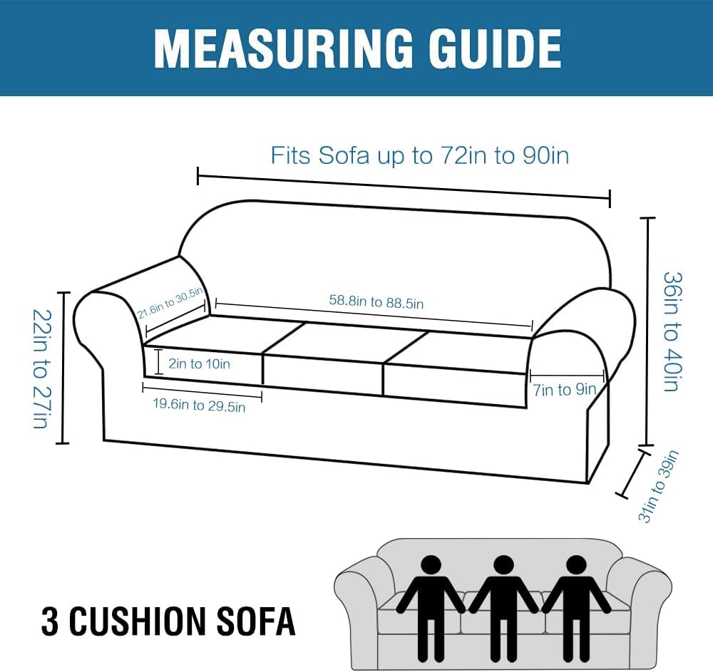 Modern Velvet Plush 4 Piece High Stretch Sofa Slipcover Sofa Cover Furniture Protector Form Fit Luxury Thick Velvet