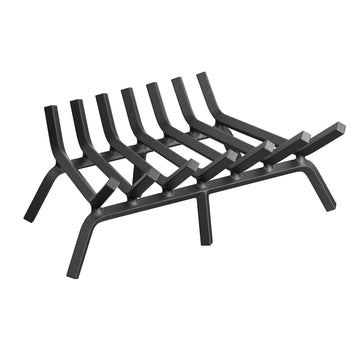 Fireplace Grate 24 inch Solid Steel Heavy Duty Firewood Log Burning Rack Fire Grates for Outdoor Kindling Tools Pit