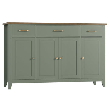 55" W Buffet Cabinet with Storage, Kitchen Storage Cabinet, Green