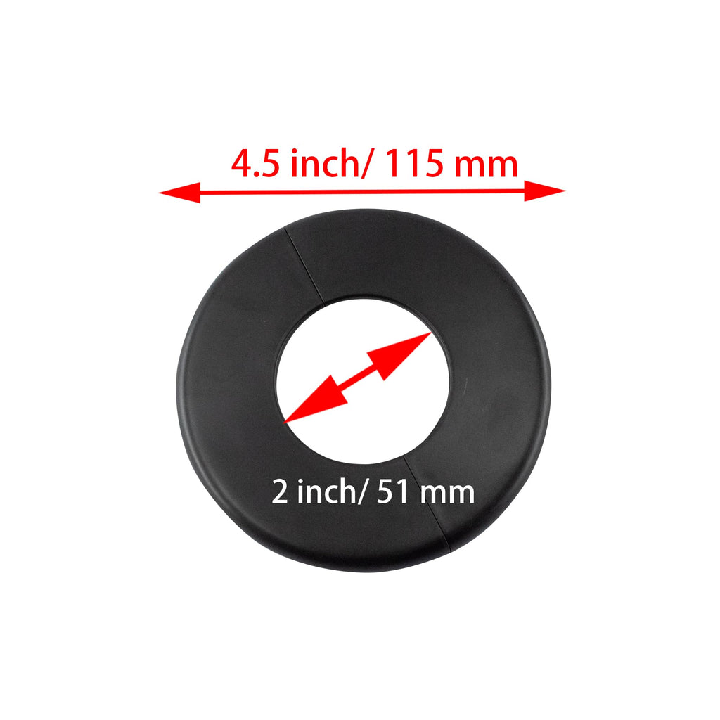 Wall Split Flange 51mm/2"Diameter, ABS Round Self-Adhesive Escutcheon Plate, Wall Hole Decoration Cover, Water Pipe