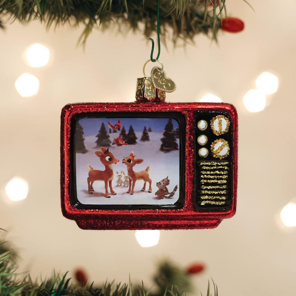 Rudolph The Red-Nosed Reindeer 1964 TV Classic Glass Blown Ornament, Handcrafted Holiday Decoration, Rudolph - Set of 17