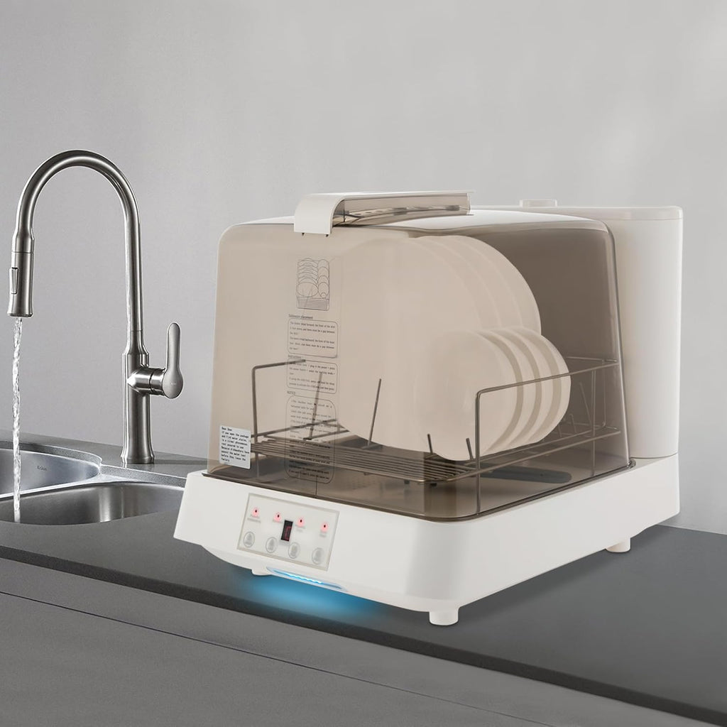 Portable Countertop Dishwasher,Automatic Dishwashing Machine w/Washing Programs,Mini Dishwasher