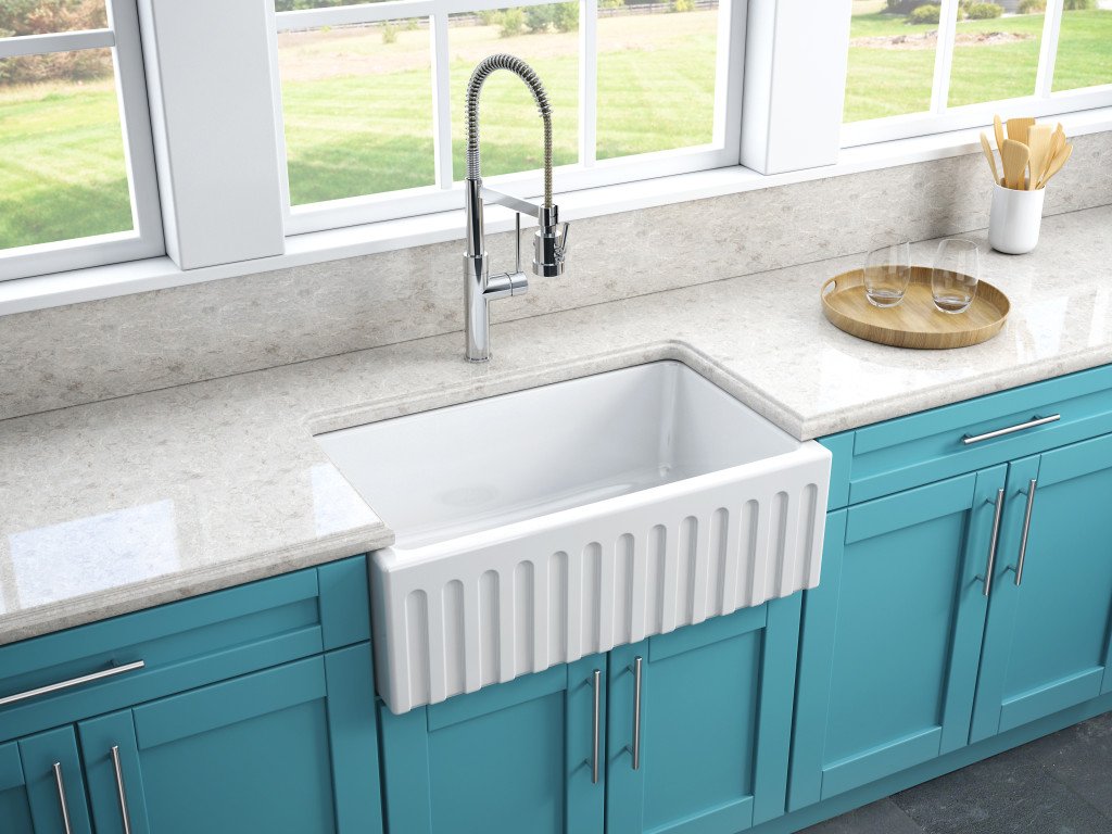 Reversible FIRECLAY Farmhouse Sink